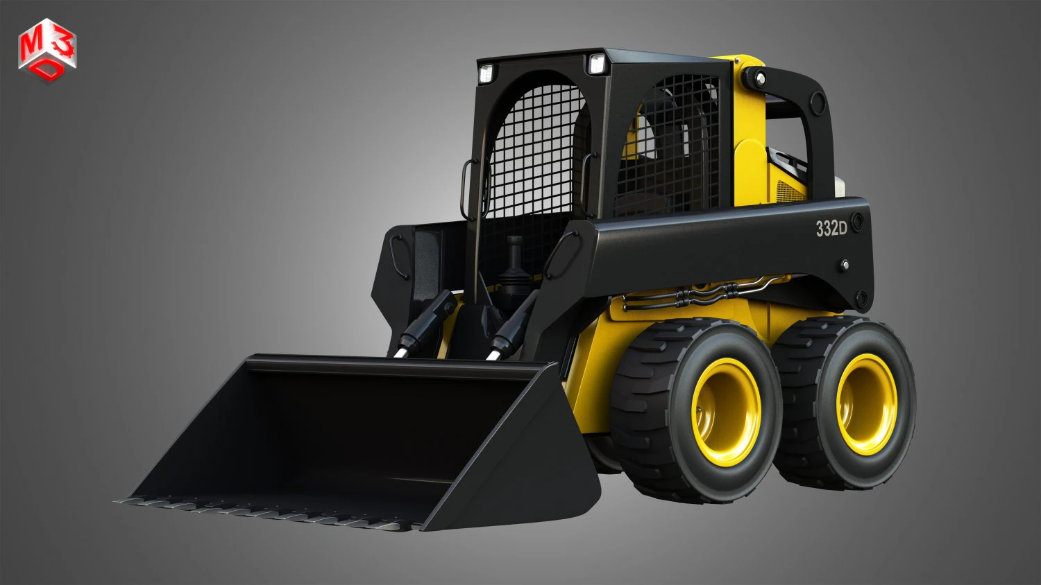 332d skid steer 3D Model .c4d .max .obj .3ds .fbx .stl .blend