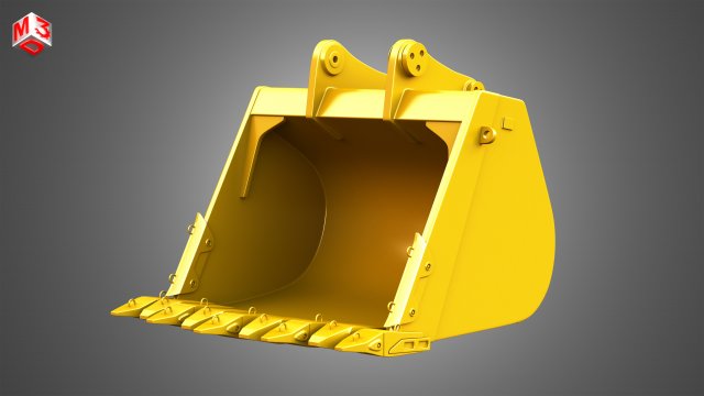 excavator bucket - 6015b hydraulic mining shovel 3D Model .c4d .max .obj .3ds .fbx .stl .blend 