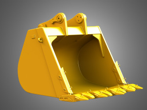 excavator bucket - 6015b hydraulic mining shovel 3D Model