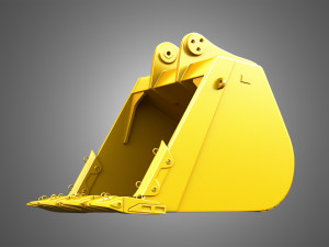 excavator bucket - 6015b hydraulic mining shovel 3D Model