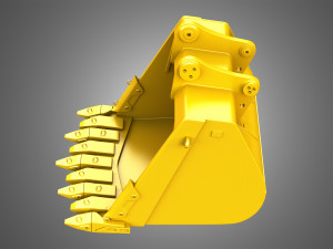 excavator bucket - 6015b hydraulic mining shovel 3D Model