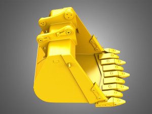 excavator bucket - 6015b hydraulic mining shovel 3D Model