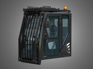 driving cabin - 6015b hydraulic mining shovel 3D Model