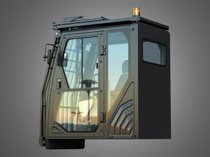 driving cabin - 6015b hydraulic mining shovel 3D Model