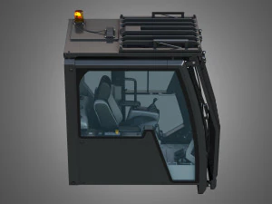 driving cabin - 6015b hydraulic mining shovel 3D Model