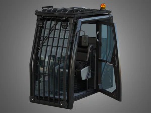 driving cabin - 6015b hydraulic mining shovel 3D Model