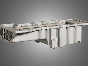 oil pan with cover and bolts 3Dモデル