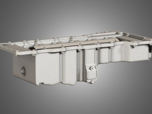 oil pan with cover and bolts 3D 모델
