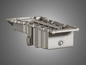oil pan with cover and bolts 3D 모델