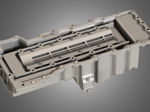 oil pan with cover and bolts 3D 모델