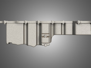 oil pan with cover and bolts 3D 모델