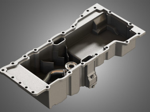 oil pan with cover and bolts 3D 모델