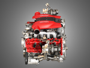 f8 tributo engine - v8 twin turbo engine Model 3D