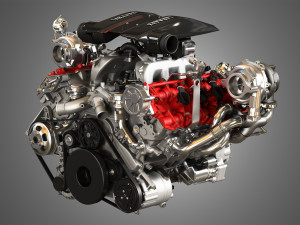 488 pista engine - v8 twin turbo engine 3D Модель
