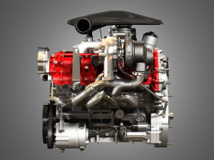 488 pista engine - v8 twin turbo engine 3D मॉडल