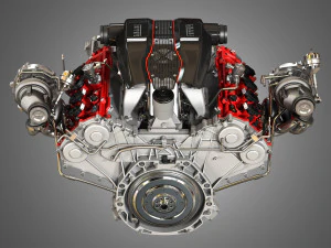 488 pista engine - v8 twin turbo engine 3D Model