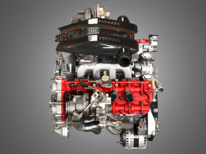 488 pista engine - v8 twin turbo engine 3D मॉडल