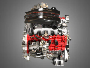 488 pista engine - v8 twin turbo engine 3D Model