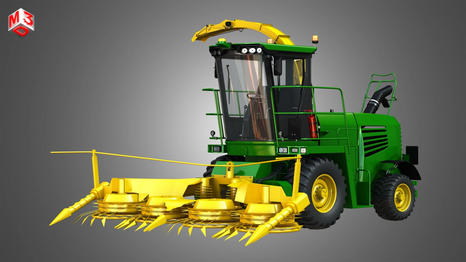 forage harvester 7300 3D Model .c4d .max .obj .3ds .fbx .stl .blend 