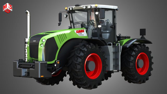 claas xerion 4000-5000 series Modello 3D .c4d .max .obj .3ds .fbx .stl .blend 