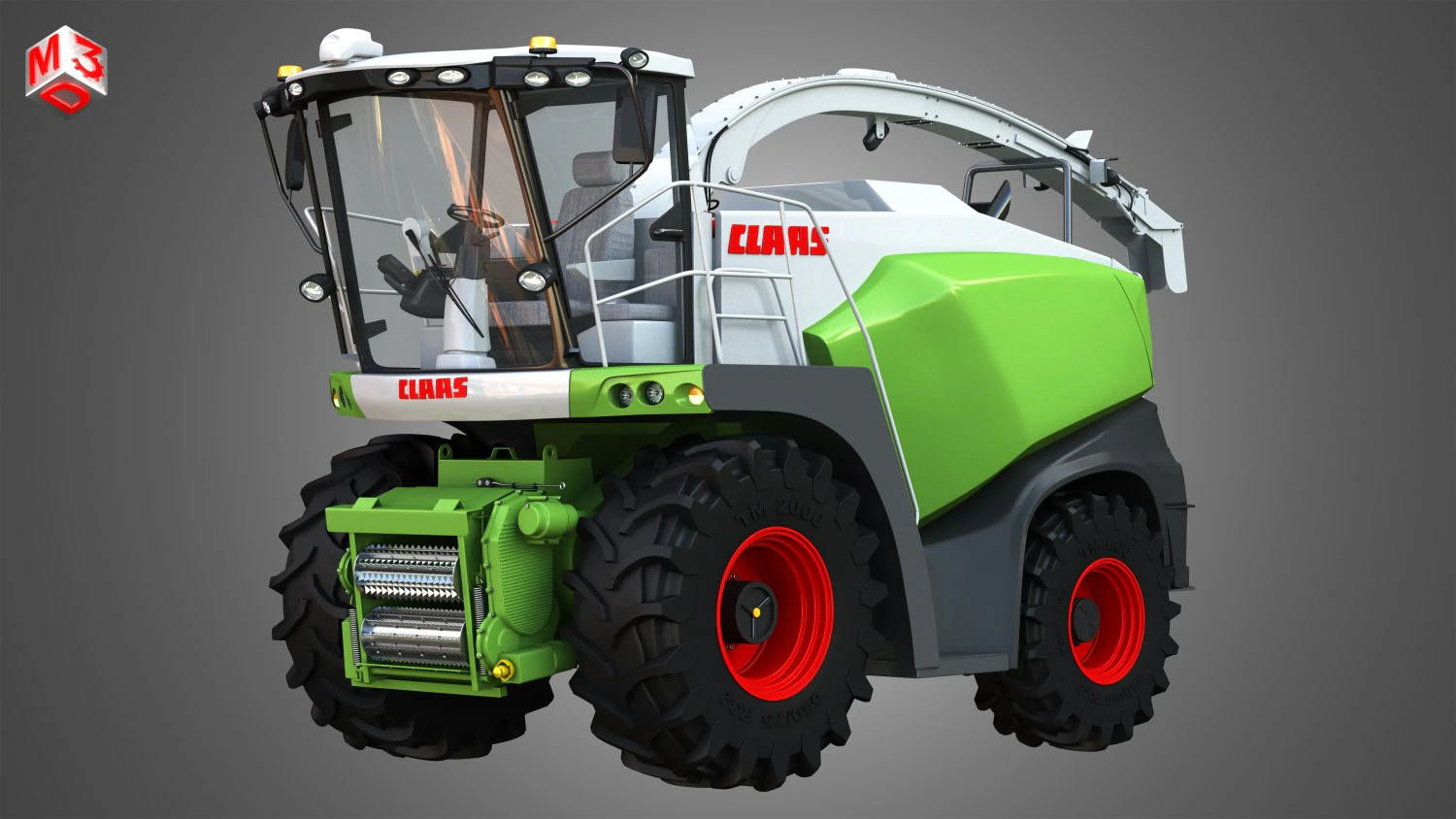 claas jaguar harvester 3D Model .c4d .max .obj .3ds .fbx .stl .blend 