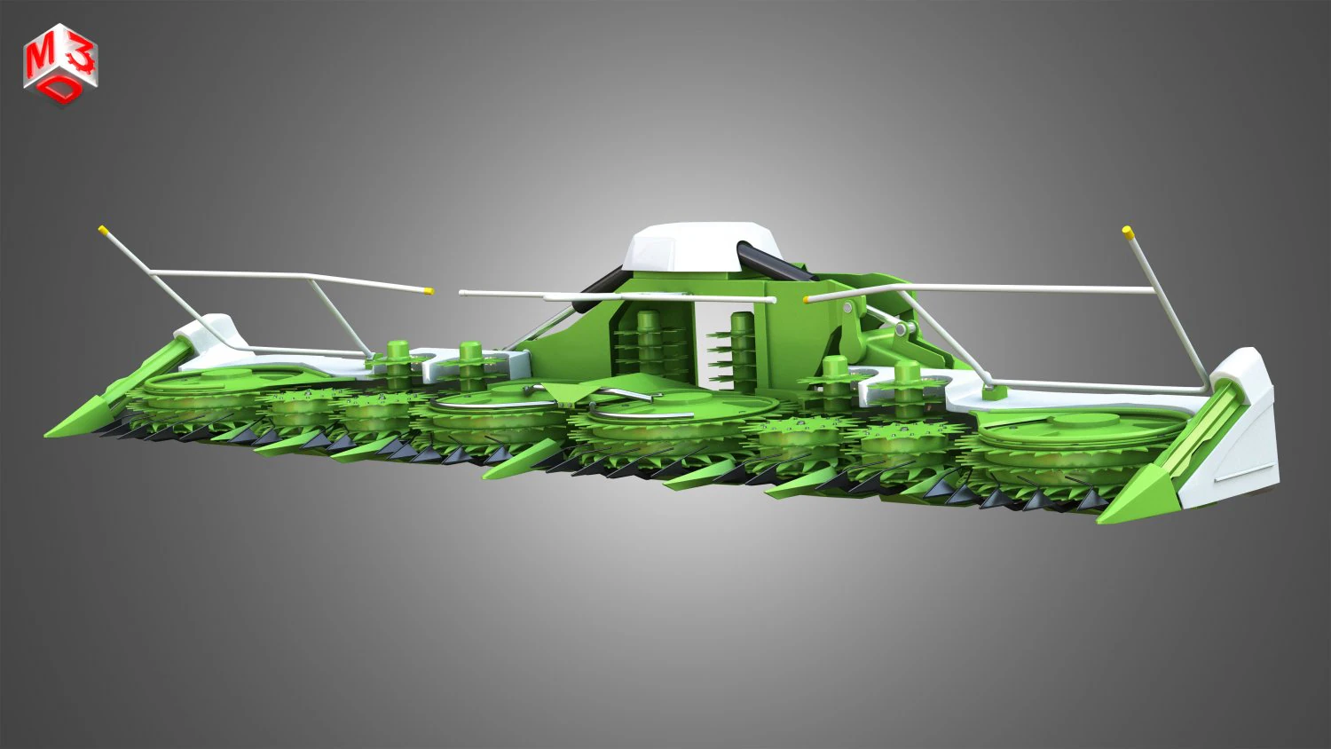 combine harvester front attachment 3D Model .c4d .max .obj .3ds .fbx .stl .blend 