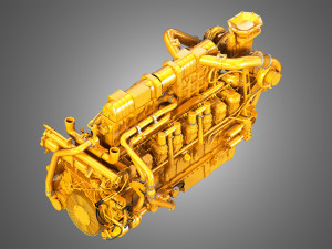 3516c hd engine - v16 industrial diesel engine 3D-Modell