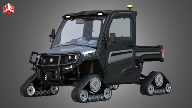jd - xuv865m crossover utility vehicle with tracks 3D Model .c4d .max .obj .3ds .fbx .stl .blend 