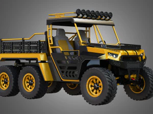 bms - veicolo the beast 1000 - doppio asse Modello 3D