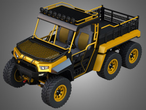 bms - the beast 1000 vehicle - double axle 3D Model