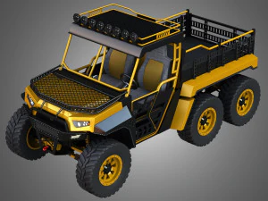 bms - veicolo the beast 1000 - doppio asse Modello 3D