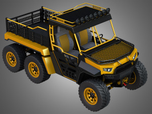 bms - the beast 1000 vehicle - double axle 3D Model