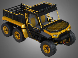 bms - veicolo the beast 1000 - doppio asse Modello 3D