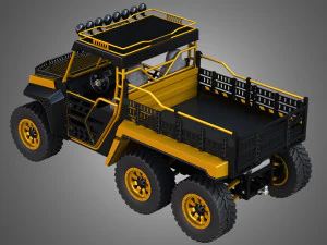 bms - veicolo the beast 1000 - doppio asse Modello 3D