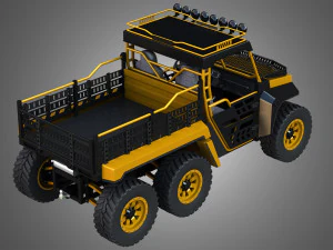 bms - veicolo the beast 1000 - doppio asse Modello 3D