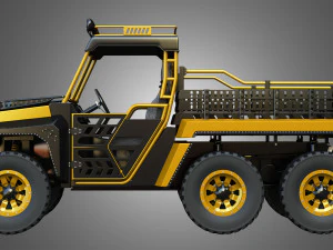 bms - veicolo the beast 1000 - doppio asse Modello 3D