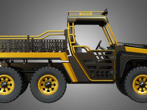 bms - veicolo the beast 1000 - doppio asse Modello 3D