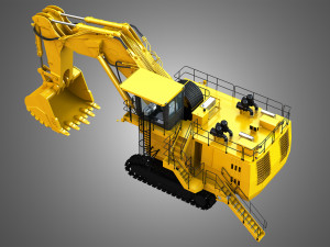 hydraulic mining excavator 3D 모델