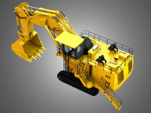 hydraulic mining excavator 3D Model