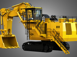 hydraulic mining excavator 3D 모델
