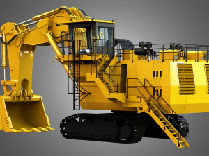hydraulic mining excavator 3D Model