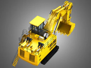 hydraulic mining excavator 3D Model