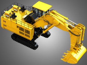 hydraulic mining excavator 3D 모델