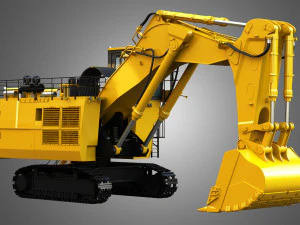 hydraulic mining excavator 3D Model