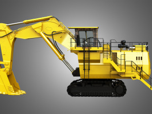hydraulic mining excavator 3D 모델