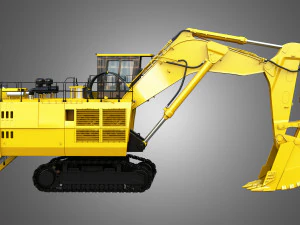 hydraulic mining excavator 3D Model