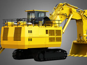 hydraulic mining excavator 3D Model