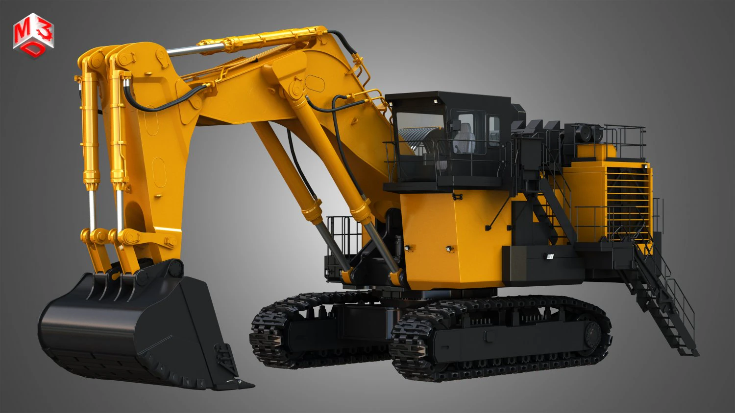 hitachi ex8000-6 - mining excavator 3D Model .c4d .max .obj .3ds .fbx .stl .blend