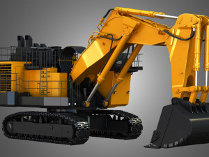 hitachi ex8000-6 - mining excavator Modello 3D