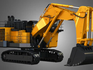 hitachi ex8000-6 - mining excavator 3D Model